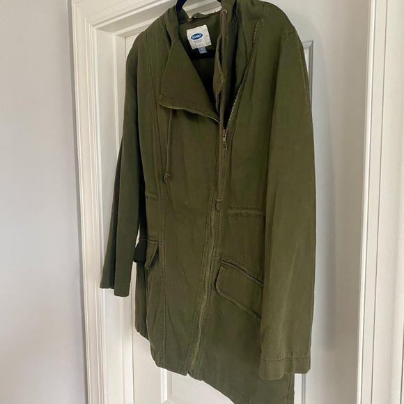 Old Navy Army Green Cinched Waist Utility Jacket - Super Cute & Versatile! - Picture 5 of 8